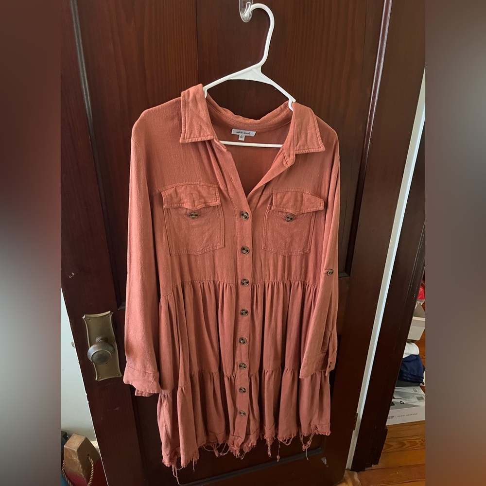 White birch fall flannel dress